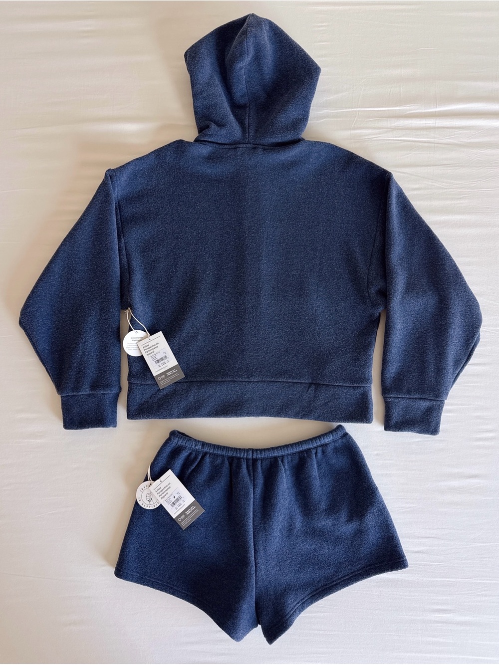 NWT Vuori Beach Fleece Full Zip Blue Coast XS + Beach Fleece Short Blue Coast XS - Picture 2 of 16